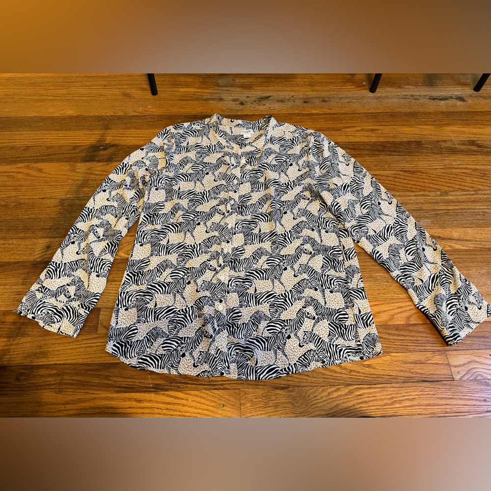 J Crew Zebra Blouse